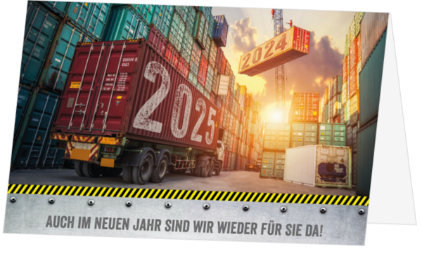 Weihnachtskarte - Container 2025