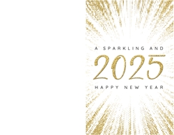 Weihnachtskarte   A sparkling 2025 Rückseite/Vorderseite